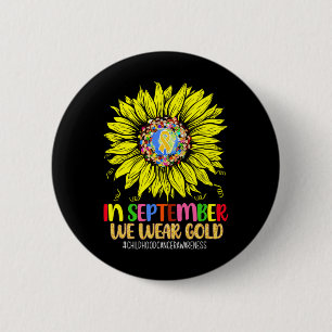 Childhood Cancer Awareness In September We Wear Go 6 Cm Round Badge