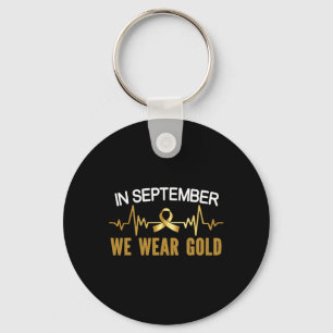 childhood cancer awareness in september we wear go key ring