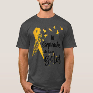 Childhood Cancer Awareness In September We Wear Ri T-Shirt