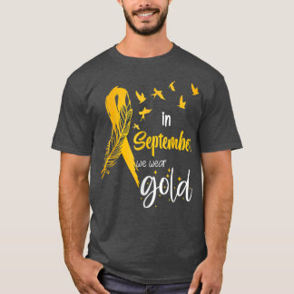 Childhood Cancer Awareness In September We Wear Ri T-Shirt
