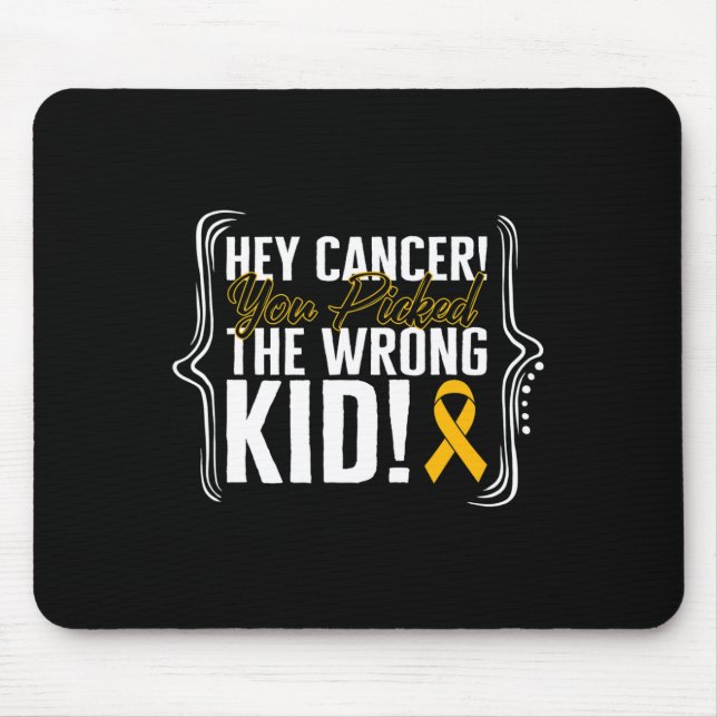 Childhood Cancer Awareness Kid Warrior Ribbon Stro Mouse Pad (Front)