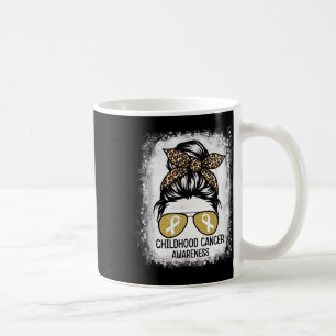 Childhood Cancer Awareness Leopard And Gold Ribbon Coffee Mug