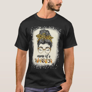 Childhood Cancer Awareness Mama Of A Warrior Messy T-Shirt