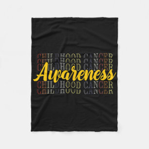 Childhood Cancer Awareness Mary Strong Gold Ribbon Fleece Blanket