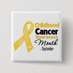 Childhood Cancer Awareness Month 15 Cm Square Badge