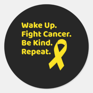 Childhood Cancer Awareness Month For September Classic Round Sticker