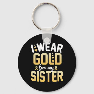 Childhood Cancer Awareness Month I Wear Gold For M Key Ring