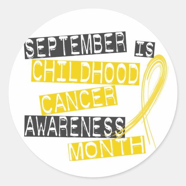 Childhood Cancer Awareness Month L1 Classic Round Sticker (Front)