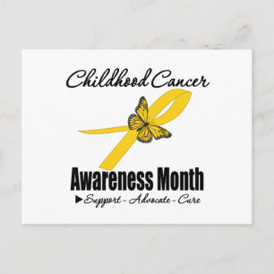 Childhood Cancer Awareness Month Ribbon Butterfly Postcard