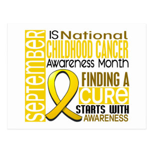 Childhood Cancer Slogan Postcards 