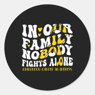 Childhood Cancer Awareness Month Support Family Fa Classic Round Sticker