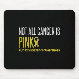 Childhood Cancer Awareness Month Yellow Cancer Rib Mouse Pad