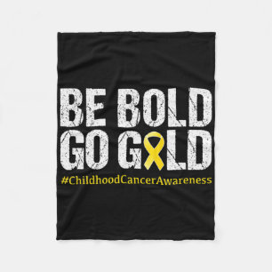Childhood Cancer Awareness Month Yellow Ribbon Tee Fleece Blanket