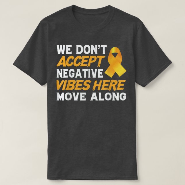 Childhood Cancer Awareness Motivation Yellow Ribbo T-Shirt (Design Front)