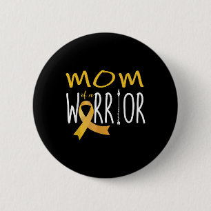 Childhood Cancer Awareness Mum Of A Warrior 6 Cm Round Badge