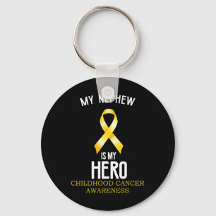 Childhood cancer awareness My Nephew is my hero au Key Ring