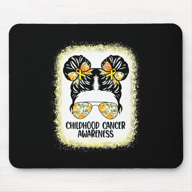 Childhood Cancer Awareness  My SON Warrior Tee Mouse Pad (Front)