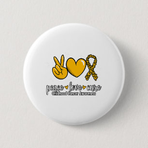 Childhood Cancer Awareness Peace Love Cure Childho 6 Cm Round Badge