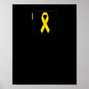 Childhood Cancer Awareness Pocket Yellow Ribbon Poster