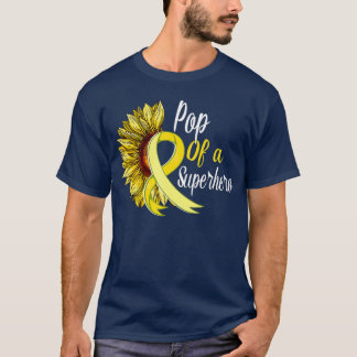Childhood Cancer Awareness Pop Of A Superhero Sunf T-Shirt