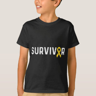 Childhood Cancer Awareness Products Yellow Ribbon  T-Shirt