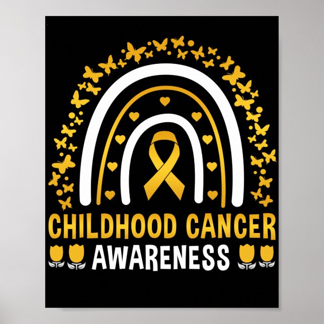 Childhood Cancer Awareness Rainbow Poster (Front)