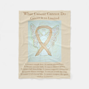 Childhood Cancer Awareness Ribbon Angel Blanket