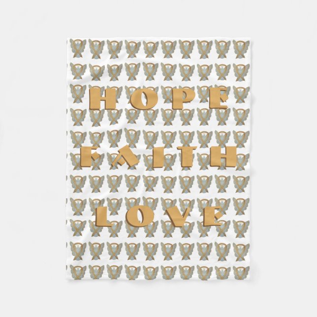 Childhood Cancer Awareness Ribbon Angel Blankets (Front)