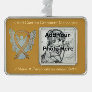 Childhood Cancer Awareness Ribbon Angel Ornament