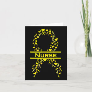 Childhood Cancer Awareness Ribbon Nurse Card