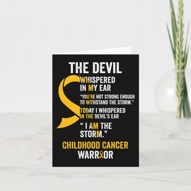 Childhood Cancer Awareness Ribbon s1 Card (Front)