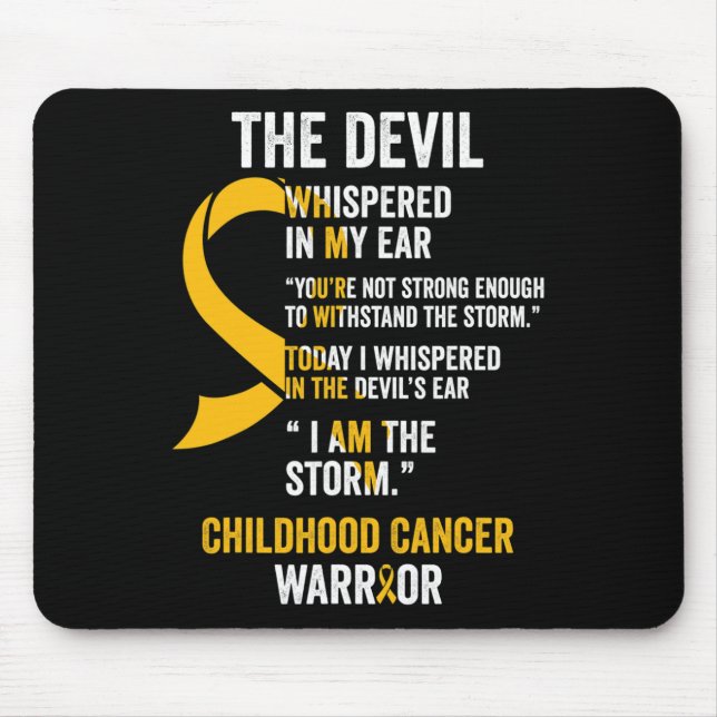 Childhood Cancer Awareness Ribbon s1 Mouse Pad (Front)