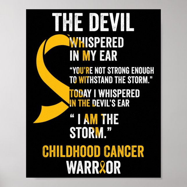 Childhood Cancer Awareness Ribbon s1 Poster (Front)
