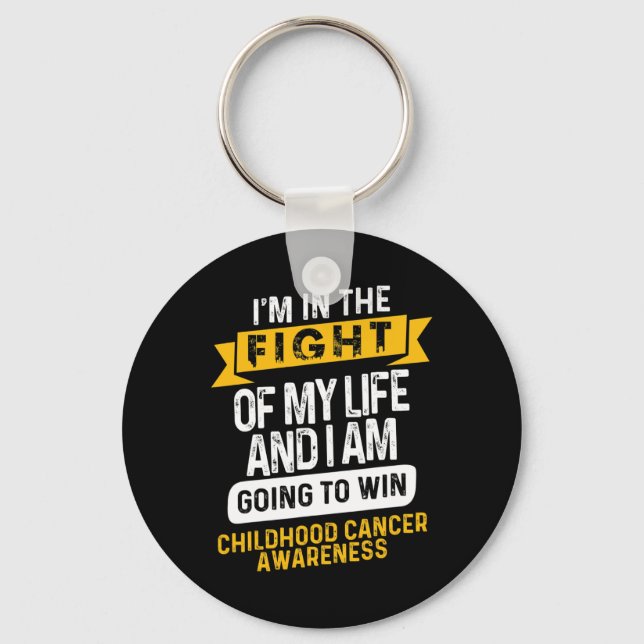 Childhood Cancer Awareness Ribbon s3 Key Ring (Front)