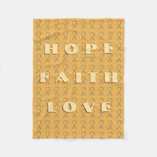 Childhood Cancer Awareness Ribbon Soft Blanket