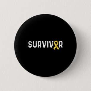 Childhood Cancer Awareness Ribbon Survivor Remissi 6 Cm Round Badge