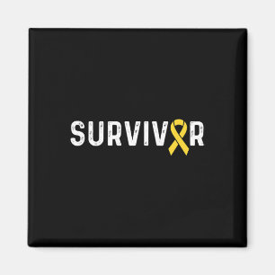 Childhood Cancer Awareness Ribbon Survivor Remissi Magnet