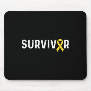 Childhood Cancer Awareness Ribbon Survivor Remissi Mouse Pad