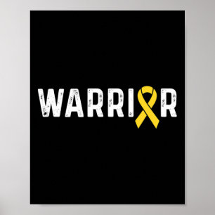 Childhood Cancer Awareness Ribbon Warrior  Poster