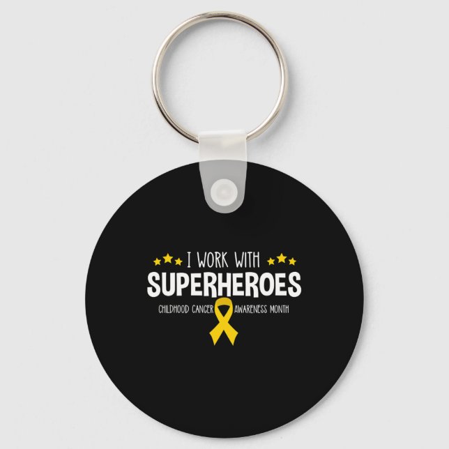 Childhood Cancer Awareness  RN Nurse Paediatrics O Key Ring (Front)