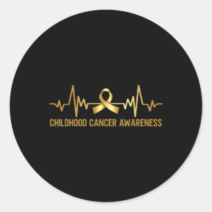 childhood cancer awareness september cancer classic round sticker