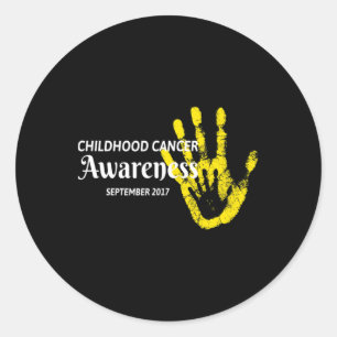 Childhood Cancer Awareness September  Classic Round Sticker