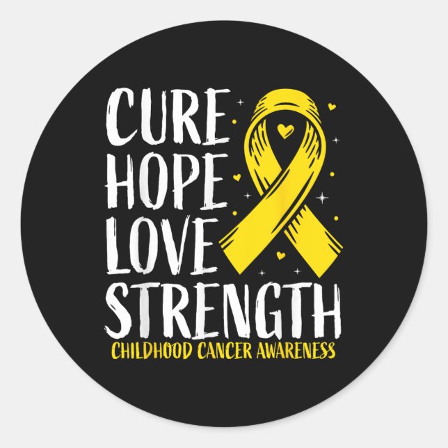 Childhood Cancer Awareness Shirt 2024 Childhood Ca Classic Round Sticker (Front)