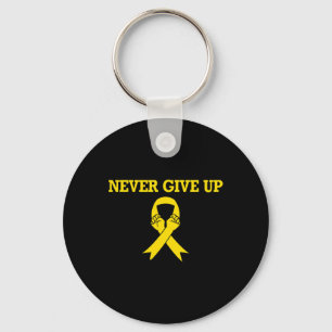 Childhood Cancer Awareness Shirt for Men Women Kid Key Ring