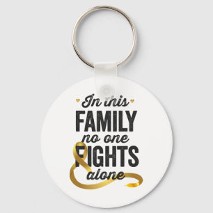 Childhood Cancer Awareness Shirts Family Nobody Fi Key Ring