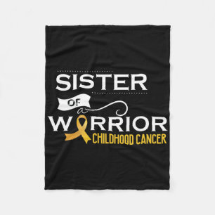 Childhood Cancer Awareness Sister Of A Warrior 1  Fleece Blanket