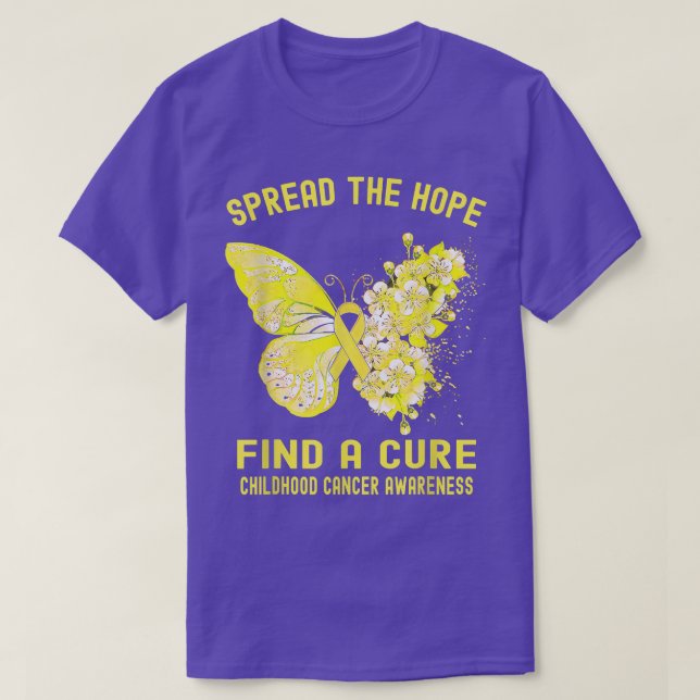Childhood Cancer Awareness Spread The Hope Find A  T-Shirt (Design Front)