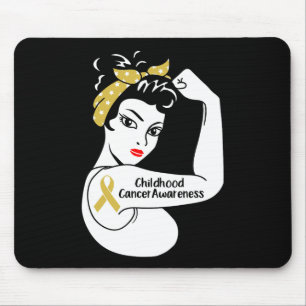 Childhood Cancer Awareness Strong Women Mouse Pad