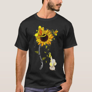 Childhood Cancer Awareness Sunflower Elephant Men  T-Shirt