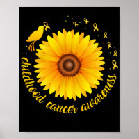 Childhood Cancer Awareness Sunflower